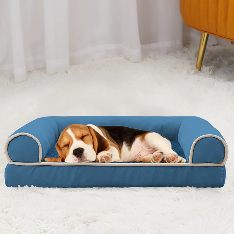 House Home Pet Dog Bed Dog Sofa Deep Sleep Dog House Square Thickened Warm Dog M - £42.36 GBP