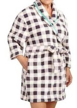 Womens Robe Plus Fleece Dearfoams Silver Long Sleeve Winter-size 2X - £27.59 GBP