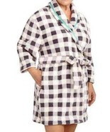 Womens Robe Plus Fleece Dearfoams Silver Long Sleeve Winter-size 2X - £27.25 GBP