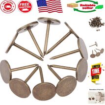 Durable 100 Pc Antique Brass Flat Upholstery Nails - Perfect for DIY Cra... - $280.06 MXN
