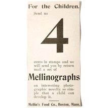Mellin&#39;s Food Mellinographs Film 1897 Advertisement Victorian Baby Food ... - $19.99