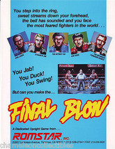 Final Blow Arcade Flyer Original NOS Video Game Art Retro Boxing Romstar... - $13.50