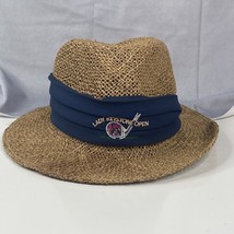Town Talk Banded Golf Straw Hat Lady Keystone Open Made in USA - £36.66 GBP
