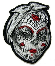 Sugar Skull Women Poster Face Patch #9300 Embroidered 3IN Biker Patches New - £5.30 GBP