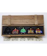 Thomas Pacconi 2003 Circus Train Blown Glass Ornaments in Wooden Box ORN... - $391.72 MXN