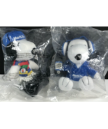 Snoopy MetLife Headphones &amp; Winter Olympics Lot of 2 Peanuts 6&quot; Plush Do... - $17.80