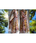 $2,990 OSCAR DE LA RENTA NEW Pressed Flower V-neck Chiffon Dress White M... - $1,995.00
