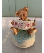 Otagiri Love Makes The World Go Round, Teddy Bear Ceramic Music Box Work... - €16,42 EUR