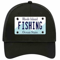 Fishing Rhode Island State Novelty Black Mesh License Plate Hat - £22.88 GBP