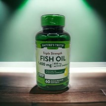 Natures Truth Triple Strength Fish Oil 1400 mg 60 Softgels 850mg Omega-3 7/26 - £10.01 GBP