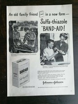 Vintage 1943 Johnson &amp; Johnson Band Aid Full Page Original Ad - £5.22 GBP