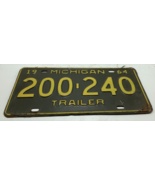 1964 Michigan TRAILER License Plate - Nice Original 200-240 - $20.41 CAD