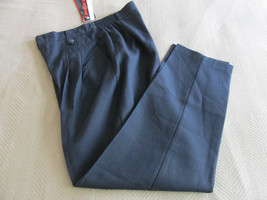 CASABLANCA Vintage Navy Pants Slacks 14 Linenesque Tapered Legs NWTs - £15.76 GBP