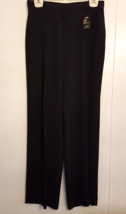 New NY &amp; Co Black Dress Pants size 8 Polyester Pleated Trousers Career Slacks - £15.63 GBP