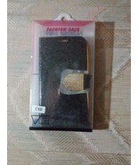 LG Leon C40 Glitter Pouch Phone Case Diamond Rhinestone Clasp Black Gold... - £5.42 GBP