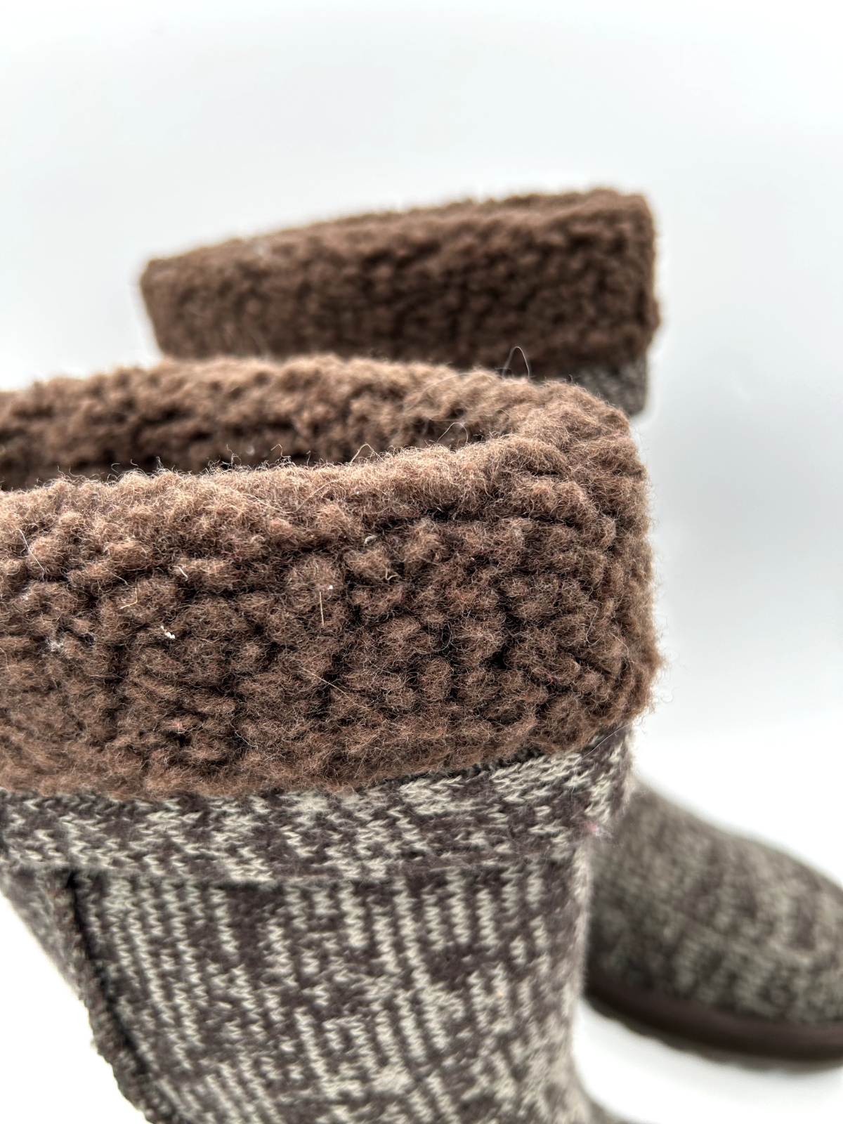 skechers australia sweater knit fleece lined chocolate women's size 9 boots Item image 3