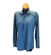 Womens REI Shirt Active 1/4 Zip Long Sleeve Tech Blue Green Size X-Large XL - $18.70