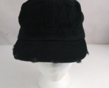 Black Frayed Ripped 100% Cotton Newsboy Unisex Adjustable Baseball Cap - $14.84