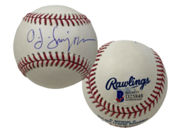O.J. Simpson Autographed Official Major League Baseball Beckett - $4,667.70 MXN