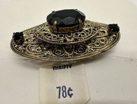 Women&#39;s Vintage Thrifty’s  Gold &amp; Black Brooch New - £15.14 GBP