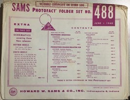 1960 SAMS Photofact vintage schematics folder set #488 Toshiba Tandberg ... - £7.77 GBP