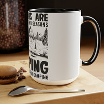 BICOLOR Coffee Mug 15oz Ceramic Cup Glossy Finish Colored Handle Interior - £18.11 GBP