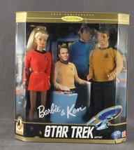 Original Doll Toy 30th Anniversary STAR TREK Barbie &amp; Ken Mattel 15006 G... - $463.08 MXN