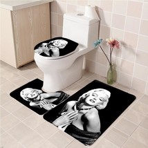 3Pcs/set Fornasetti 01 Bathroom Toliet Mat Set Anti Slip Bath Mat Floor  - £26.08 GBP+