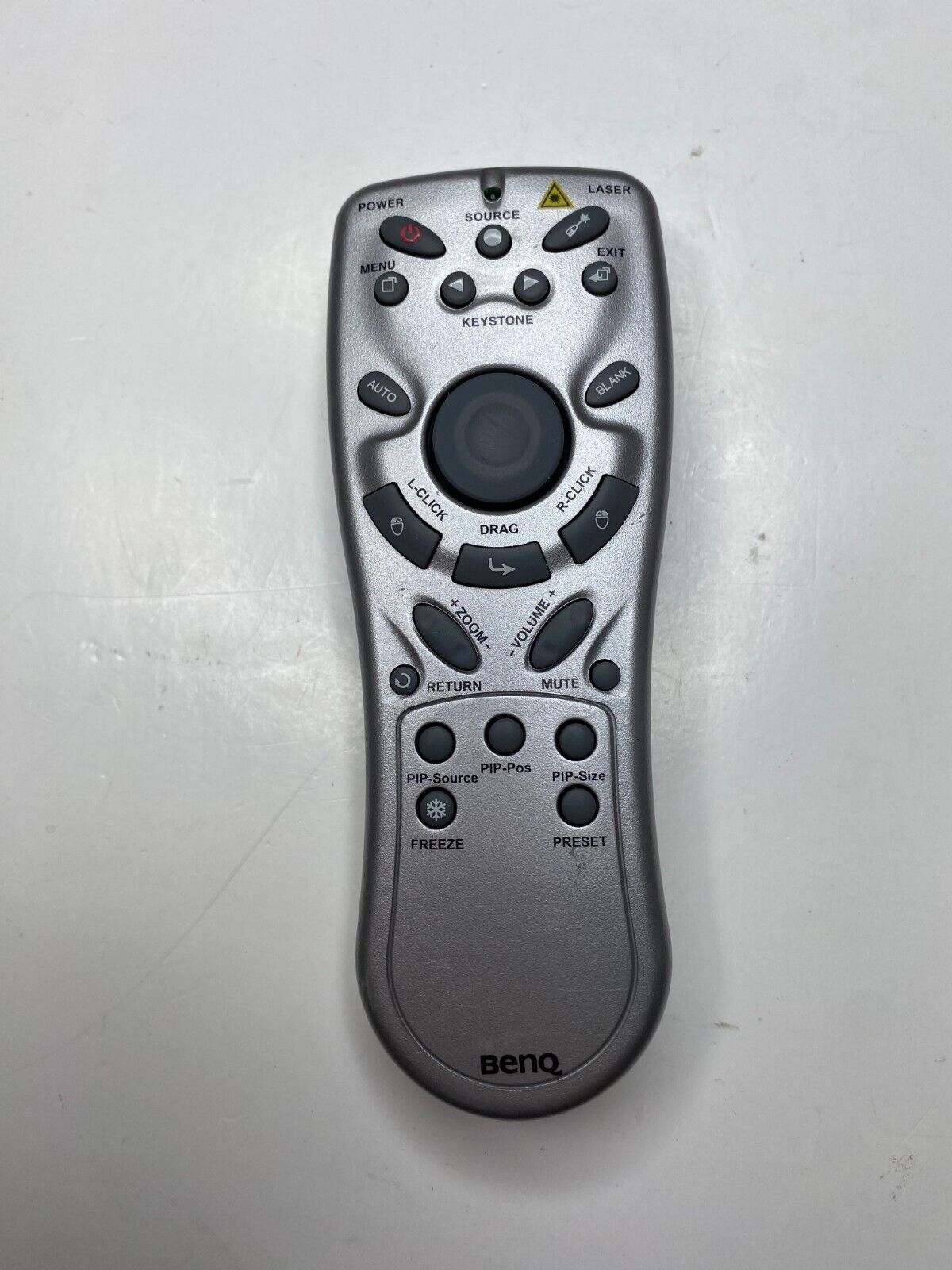 Benq 1040.10 Projector Remote Control, Silver w/ Laser - OEM Original CR23BR0007  			