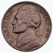 1939-D 5C Jefferson Nickel En Choix Bu État, Excellent Oeil Appeal &amp; Luster - $1,033.23 MXN