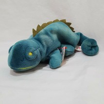 Iggy Iguana Teal Ty Beanie Baby Plush Stuffed Animal Toy 1997 - £7.85 GBP