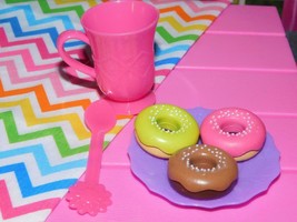 18&quot; Doll Bakery Baking Lot Donut Snack Ply food lot American Girl Our Generation - £6.97 GBP