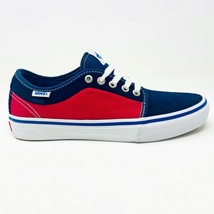 Vans Chukka Low Pro Dress Blues Racing Red Mens Skate Sneakers Size 7.5 - £38.56 GBP