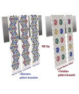 Cuff Bracelet Patterns Even count Peyote-Loom-Brick Stitch, Miyuki-Preci... - €4,36 EUR+