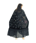 BLACK ONYX ARTDECO STEVIE NICKS STYLE VELVET MUCHA GYPSY BOHO DELUXE HOO... - $10,857.07 MXN