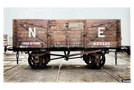 ptc8225 - 10 Tons Van, NE 633520 Wood Railway Carriage - print 6x4 - $2.95