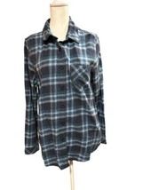 Vintage Pendleton Blue Plaid Women’s Small Flannel Button Down Cotton - $23.17