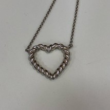Tiffany &amp; Co. twisted heart Sterling Pendant Necklace Silver 925 0.9×0 - £123.37 GBP
