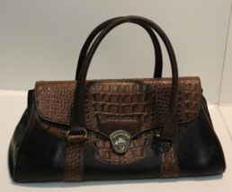 Brahmin Classic Two Toned Leather Doctor Shoulder Bag Handbag - £63.94 GBP