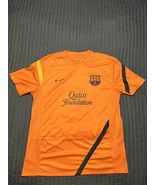 Nike Dri Fit Qatar Foundation Soccer Football Jersey Orange XL - $16.00