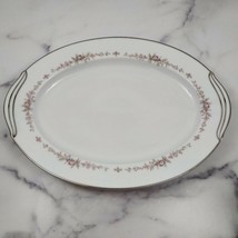 Noritake Rosepoint 14-inch Oval Serving Platter Pink Floral Vine 6206 - $23.74