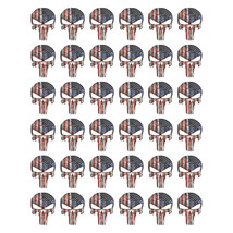 American Flag 36 Punisher 1&quot; High Vinyl Decals Phone Laptop Gun Helmet - £5.38 GBP