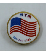 MYM Golf Ball Marker Metal USA Flag Magnetic Collectible Pin Clip - £8.98 GBP
