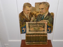 Vintage Bank Note Cigars Invincibles Cardboard Store Sign - $3,372.80 MXN