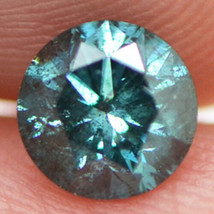 Round Shape Diamond Fancy Blue Color Loose Real SI3 Natural Enhanced 0.75 Carat - £315.68 GBP