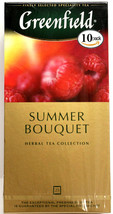 GREENFIELD SUMMER BOUQUET HERBAL 25 TEA BAGS X 10 BOXES - $49.49