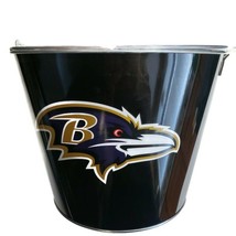 NFL Baltimore Ravens Hype Design Metal 5QT Beer Ice Bucket Tailgates Man Caves - £19.72 GBP