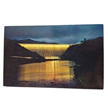 Postcard Fontana Dam At Night Western North Carolina Chrome Unposted - £5.67 GBP