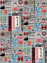 (30) 5&quot; wide LARGE Random Gun Safe Decals Set Pistol Rifle Sticker 9MM 4... - $454.74 MXN