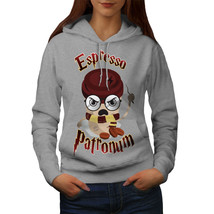 Wellcoda Espresso Womens Hoodie, Coffee Patronum Casual Hooded Sweatshirt - £28.47 GBP